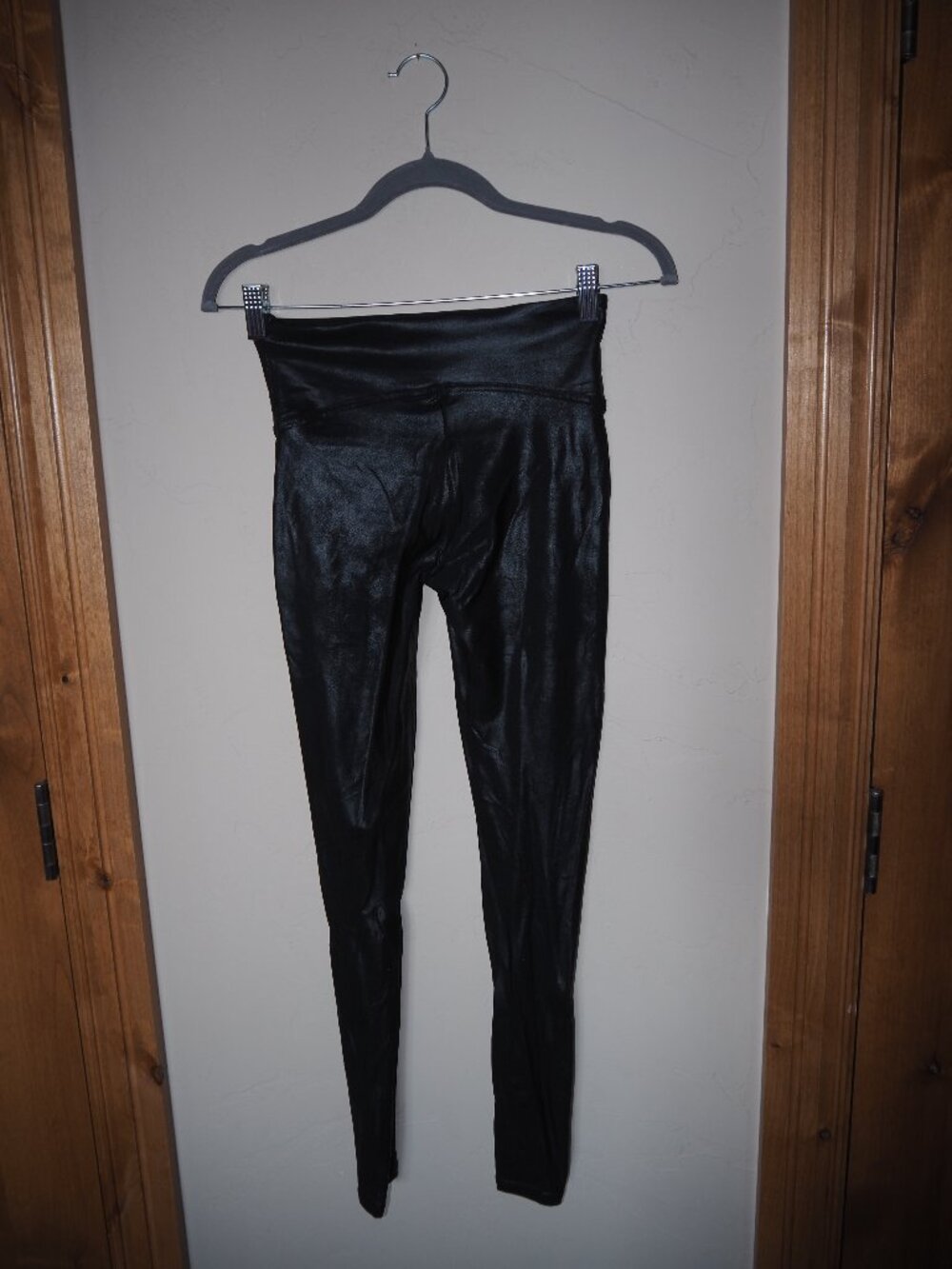 SPANX Faux Leather High Rise Leggings Black Size Small
